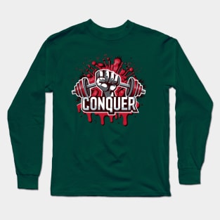 Strength Unleashed: The Iron Will to Conquer Long Sleeve T-Shirt